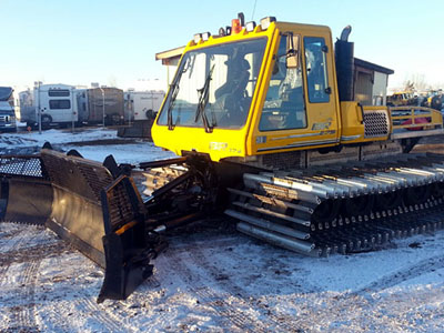Earlier Bombardier model snow grooming machine sold by Rocky Mountain Snow Cats